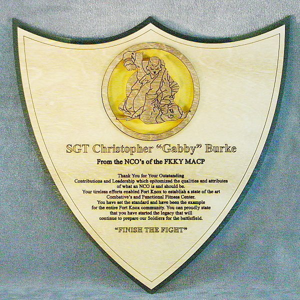 Shield Appreciation Plaque - Click Image to Close